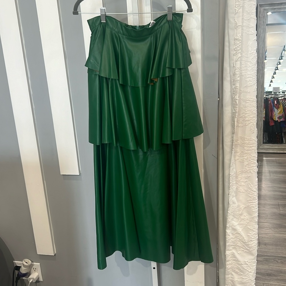 PU leather Skirt